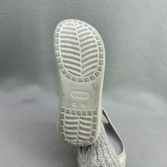 Crocs Crush Glitter Platform Sandal Atmosphere Gray Size Men's 11/ Womens 12.5 - Picture 6 of 8